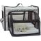 Show in main carousel: Pet Life Capacious Dual-Expandable Soft-Sided Collapsible Travel Dog Crate, Grey, 27.5 inch slide 2 of 9