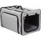 Show in main carousel: Pet Life Capacious Dual-Expandable Soft-Sided Collapsible Travel Dog Crate, Grey, 27.5 inch slide 6 of 9