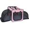 Show in main carousel: Pet Life Capacious Dual-Expandable Soft-Sided Collapsible Travel Dog Crate, Pink, 31.9 inch slide 2 of 8