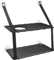 Pet Life Cat Laze Suction Cupped Dual-Leveled Kitty Cat Bed, Black