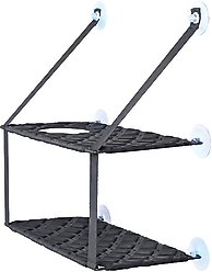 Pet Life Cat Laze Suction Cupped Dual-Leveled Kitty Cat Bed, Black slide 2 of 3