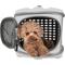 Show in main carousel: Pet Life Circular Shelled Perforate Military Grade Collapsible Dog Carrier, Light Grey slide 1 of 4