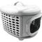 Show in main carousel: Pet Life Circular Shelled Perforate Military Grade Collapsible Dog Carrier, Light Grey slide 2 of 4
