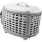 Show in main carousel: Pet Life Circular Shelled Perforate Military Grade Collapsible Dog Carrier, Light Grey slide 4 of 4