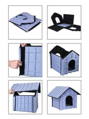Show full view: Pet Life Collapsi-Pad Folding Lightweight Travel Dog House, Blue slide 2 of 2