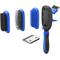 Show in main carousel: Pet Life Conversion 5-in-1 Interchangeable Dematting & Deshedding Bristle Pin & Massage Grooming Dog & Cat Comb, Blue slide 1 of 3