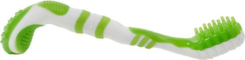 Show full view: Pet Life Denta-Brush Tooth Brush & Dog Toy, Green slide 2 of 4