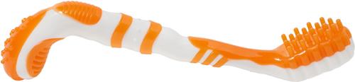 Show full view: Pet Life Denta-Brush Tooth Brush & Dog Toy, Orange slide 3 of 5