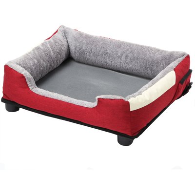Pet Life Pet Life Dream SmartElectronic Heating & Cooling Bolster Dog Bed, Burgundy Red, Medium