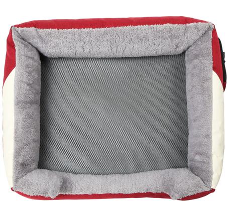 Show full view: Pet Life Dream SmartElectronic Heating & Cooling Bolster Dog Bed, Burgundy Red, Medium slide 4 of 5