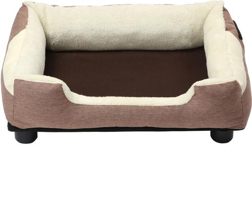Show full view: Pet Life Dream SmartElectronic Heating & Cooling Bolster Dog Bed, Mocha Brown, Medium slide 2 of 3