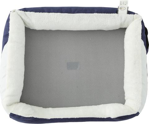 Show full view: Pet Life Dream SmartElectronic Heating & Cooling Bolster Dog Bed, Navy, Large slide 4 of 7
