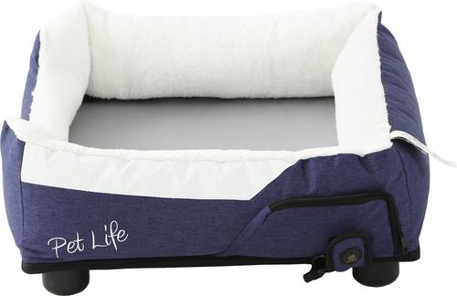 Show full view: Pet Life Dream SmartElectronic Heating & Cooling Bolster Dog Bed, Navy, Large slide 5 of 7