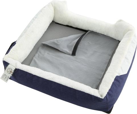 Show full view: Pet Life Dream SmartElectronic Heating & Cooling Bolster Dog Bed, Navy, Large slide 7 of 7