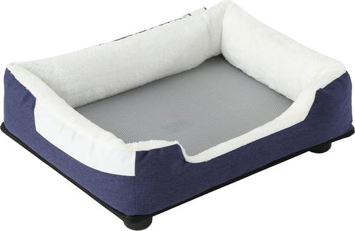 Show full view: Pet Life Dream SmartElectronic Heating & Cooling Bolster Dog Bed, Navy, Medium slide 3 of 7