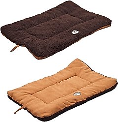 Pet Life Eco-Paw Reversible Pillow Dog Bed, Large, Brown & Cocoa