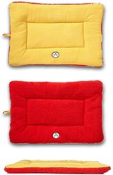 Pet Life Eco-Paw Reversible Pillow Dog Bed, Orange & Red, Medium slide 2 of 5