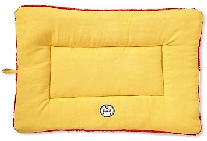 Show full view: Pet Life Eco-Paw Reversible Pillow Dog Bed, Orange & Red, Medium slide 3 of 6