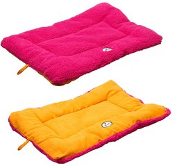 Pet Life Eco-Paw Reversible Pillow Dog Bed, Pink & Orange, Large slide 2 of 5