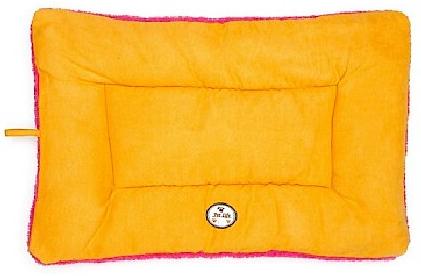 Show full view: Pet Life Eco-Paw Reversible Pillow Dog Bed, Pink & Orange, Large slide 3 of 6