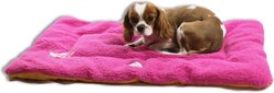 Pet Life Eco-Paw Reversible Pillow Dog Bed, Pink & Orange, Medium