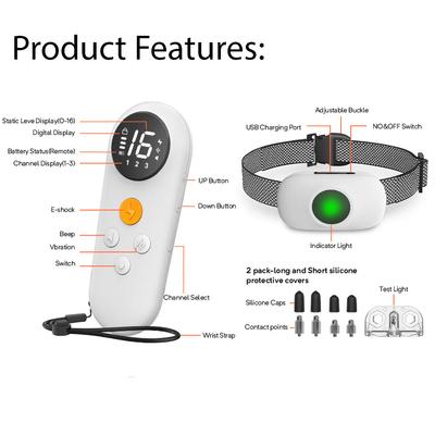 Show full view: Pet Life Ellipse LED Waterproof Dog Training Collar Additional Receiver, White slide 3 of 3