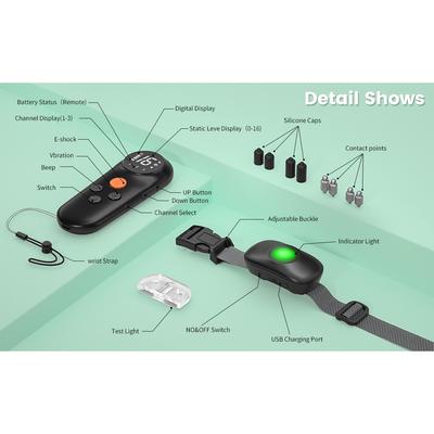 Show full view: Pet Life Ellipse LED Waterproof Dog Training Collar, White slide 3 of 9