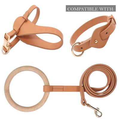 Show full view: Pet Life Ever-Craft Boutique Series Designer Adjustable Leather Dog Harness, Brown, Large slide 2 of 3