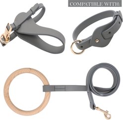 Pet Life Ever-Craft Boutique Series Designer Adjustable Leather Dog Harness, Grey, Medium slide 2 of 3