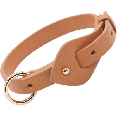 Pet Life Pet Life Ever-Craft Boutique Series Designer Leather Adjustable Dog Collar, Brown, Small