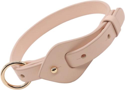 Show full view: Pet Life Ever-Craft Boutique Series Designer Leather Adjustable Dog Collar, Pink, Small slide 1 of 3