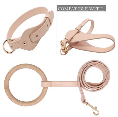 Show full view: Pet Life Ever-Craft Boutique Series Designer Leather Adjustable Dog Collar, Pink, Small slide 3 of 3