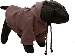 Pet Life Fashion Plush Cotton Hooded Dog Sweater, Brown, Large