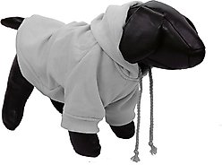 Pet Life Fashion Plush Cotton Hooded Dog Sweater, Grey, X-Small