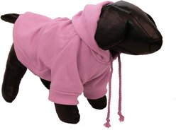 Pet Life Fashion Plush Cotton Hooded Dog Sweater, Pink, Large