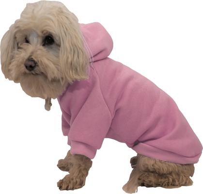 Show full view: Pet Life Fashion Plush Cotton Hooded Dog Sweater, Pink, Large slide 3 of 5