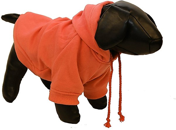 Show full view: Pet Life Fashion Plush Cotton Hooded Dog Sweater, Small, Orange slide 1 of 5
