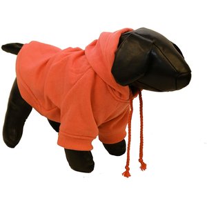 Pet Life Fashion Plush Cotton Hooded Dog Sweater, Small, Orange