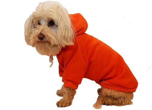 Show full view: Pet Life Fashion Plush Cotton Hooded Dog Sweater, Small, Orange slide 3 of 5