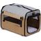 Show in main carousel: Pet Life Folding Zippered Wire-Framed Dog Crate, Khaki, 19.3 inch slide 3 of 7