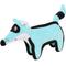Show in main carousel: Pet Life Foxy-Tail Quilted Plush Animal Squeaky Tug Dog Toy, Blue slide 1 of 2