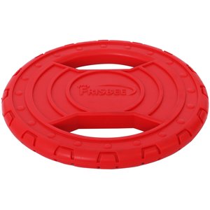 Pet Life Frisbee Durable Chew & Fetch Teether Dog Toy, Red