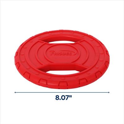 Show full view: Pet Life Frisbee Durable Chew & Fetch Teether Dog Toy, Red slide 2 of 3