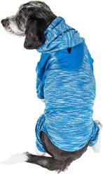 Pet Life Full Body Warm Up Active Dog Hoodie, Blue, X-Small
