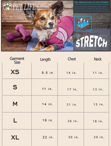 Show full view: Pet Life Full Body Warm Up Active Dog Hoodie, Burgundy, Small slide 2 of 9