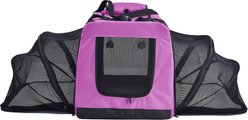 Pet Life Hounda Accordion Metal Framed Dual-Sided Collapsible Dog Crate, Pink, Medium slide 2 of 6