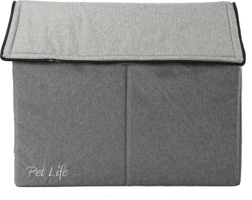 Show full view: Pet Life Hush Puppy Electronic Heating & Cooling Smart Dog House, Grey, Large slide 3 of 9