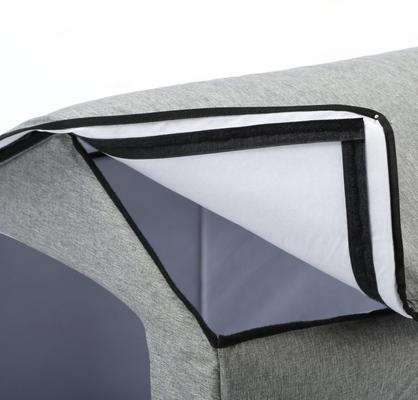 Show full view: Pet Life Hush Puppy Electronic Heating & Cooling Smart Dog House, Grey, Small slide 7 of 9