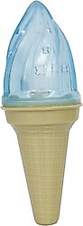 Pet Life Ice Cream Cone Cooling Lick & Gnaw Fillable & Freezable Teething Dog Toy, Blue