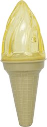 Pet Life Ice Cream Cone Cooling Lick & Gnaw Fillable & Freezable Teething Dog Toy, Yellow